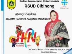 Direktur Beserta Jajaran Civitas Hospitalia RSUD Cibinong Bogor Mengucapkan Hari Pers Nasional Tahun 2024