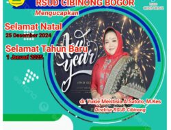 Direktur Beserta Civitas Hospitalia RSUD Cibinong Bogor Mengucapkan Selamat Natal dan Tahun Baru 2025