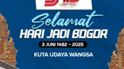 Pimpinan Beserta Segenap Jajaran PERUMDA AIR MINUM TIRTA KAHURIPAN Mengucapkan Selamat Hari Jadi Bogor Ke-543