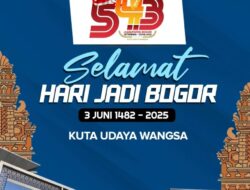 Pimpinan Beserta Segenap Jajaran PERUMDA AIR MINUM TIRTA KAHURIPAN Mengucapkan Selamat Hari Jadi Bogor Ke-543