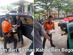 Bantu Korban Banjir di Cigudeg Bogor, BAZNAS Kabupaten Bogor Salurkan Beras